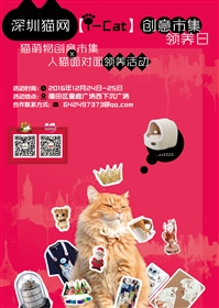 深圳猫网【I-Cat】创意市集x领养日邀请函